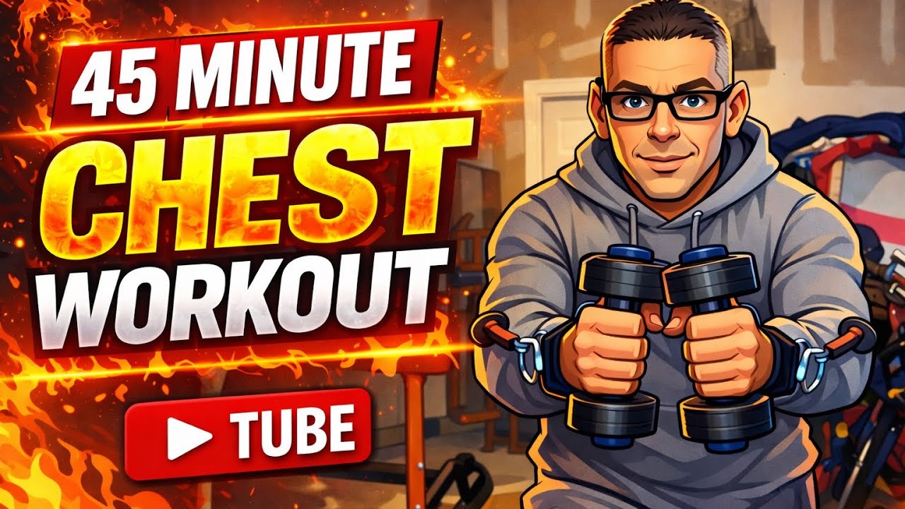 45-Minute Chest Workout | Pushups, Bands & Dips (No Excuses)