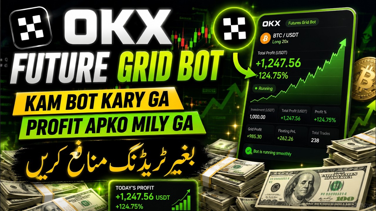 How to Book Profit on Okx Future Grid Bot - How to Use Okx App - Okx Future Trading