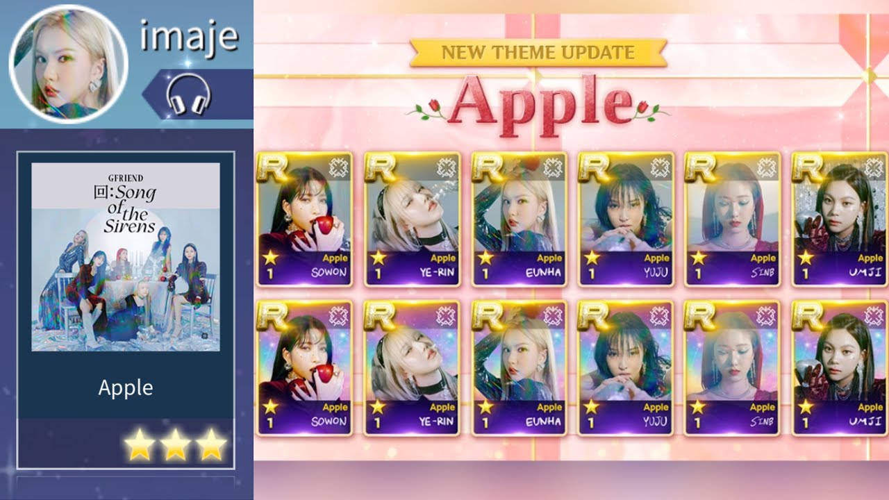 [SuperStar GFRIEND] 'Apple' 🍎 Hard mode All Perfect gameplay
