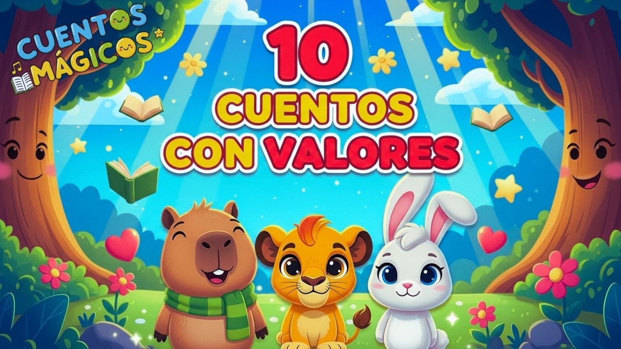 CUENTOS PARA DORMIR Profundamente y Soñar Bonito🌙10  Fábulas con Moralejas y canción🎵 para niños 🧒