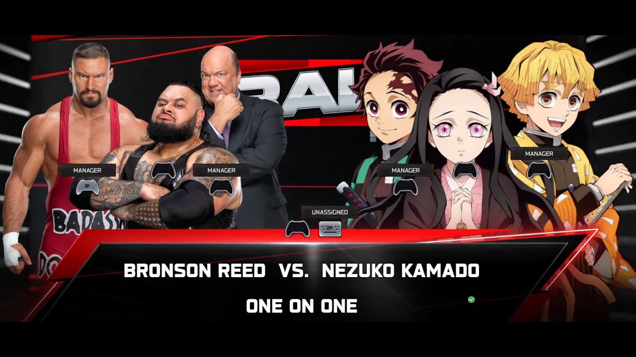 WWE 2K25｜Nezuko Kamado vs Bronson Reed｜Universe Mode