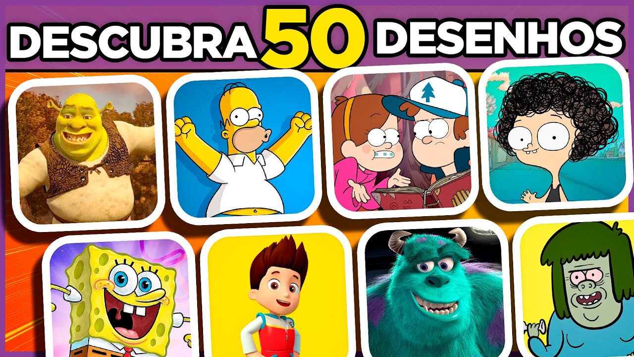 🙈🕒 ADIVINHE 50 DESENHOS EM 3 SEGS | Te desafio a acertar pelo menos 40! #quiz #macaquiz
