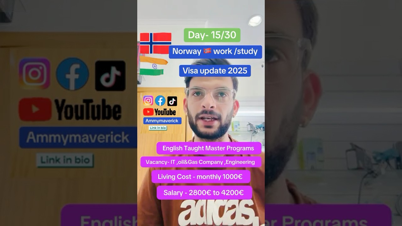 Norway Work & Student Visa 2025 for Indians | Jobs, Salary & Cost of Living 🇳🇴 Day 15 #norwayvisa