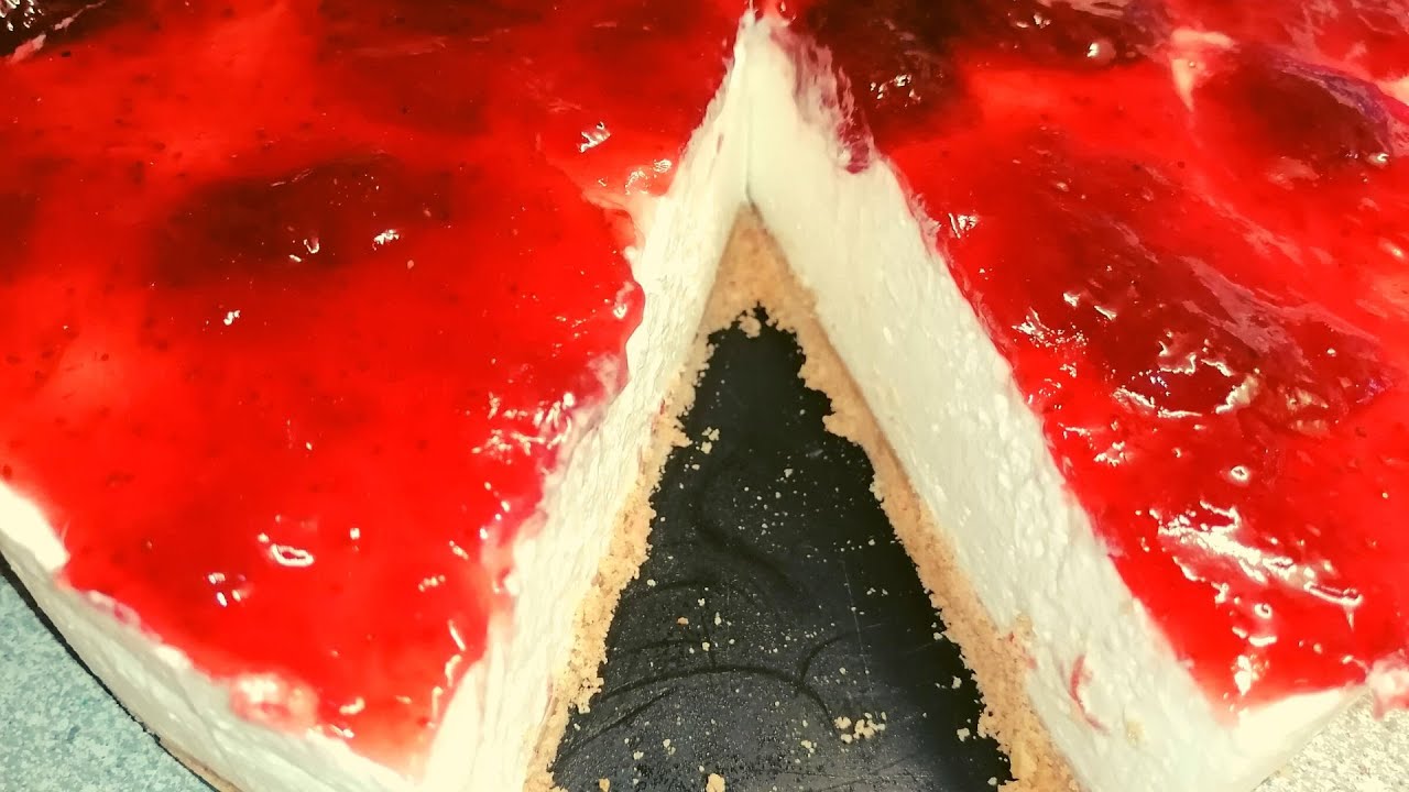 Τσιζκέΐκ με στραγγιστό γιαούρτι /Απλο και εύκολο γλυκάκι 😋