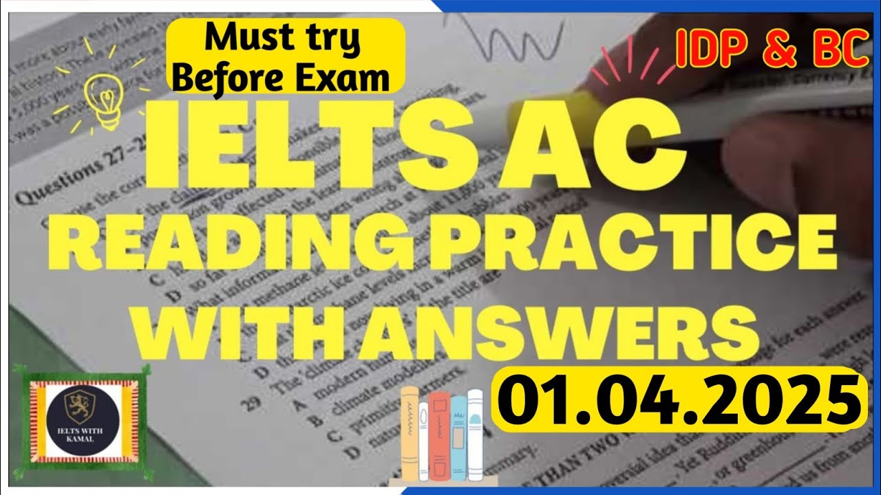 IELTS Reading practice test 2025 With Answers | 01.04.2025 | IELTS Reading Practice Test