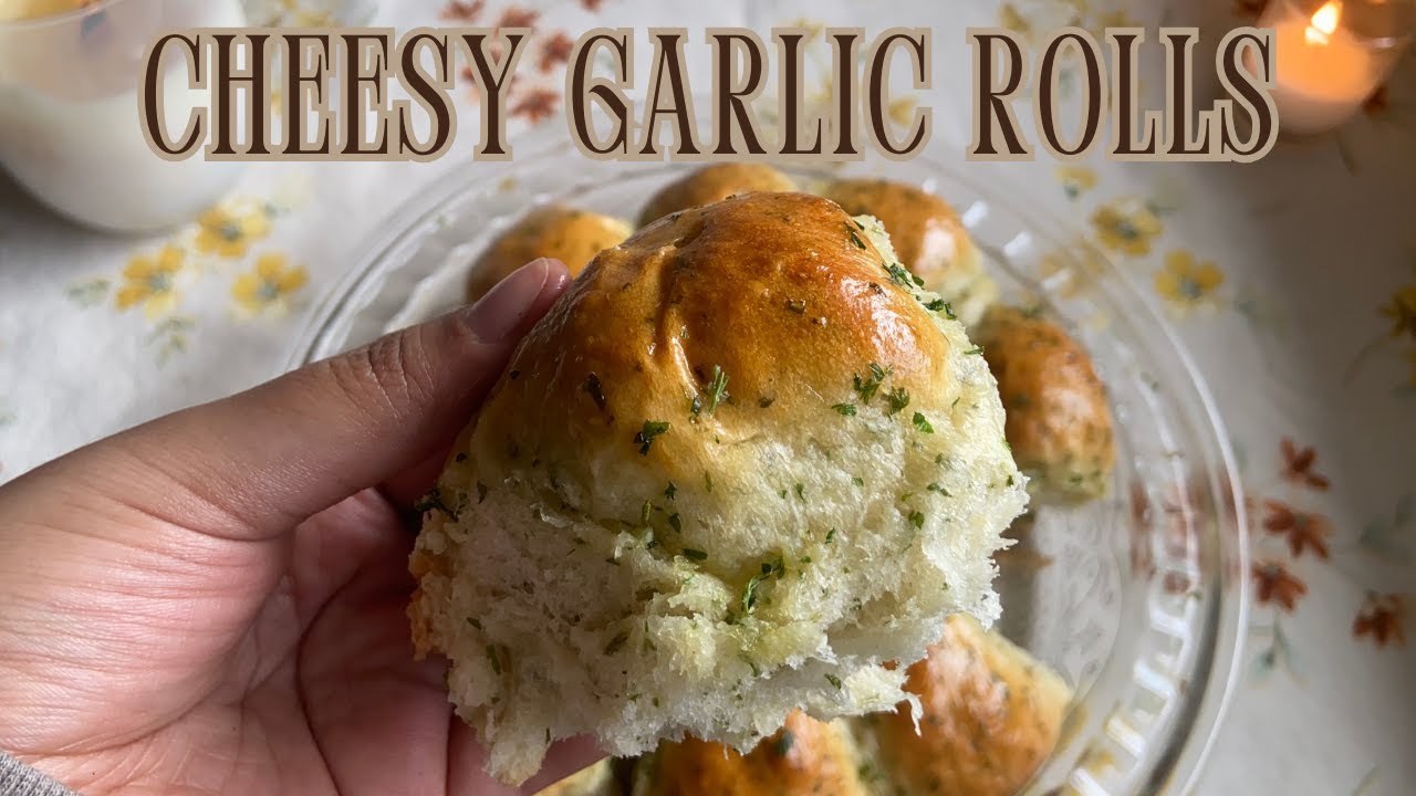 Soft Cheesy Garlic Rolls ♡ Bake With Me