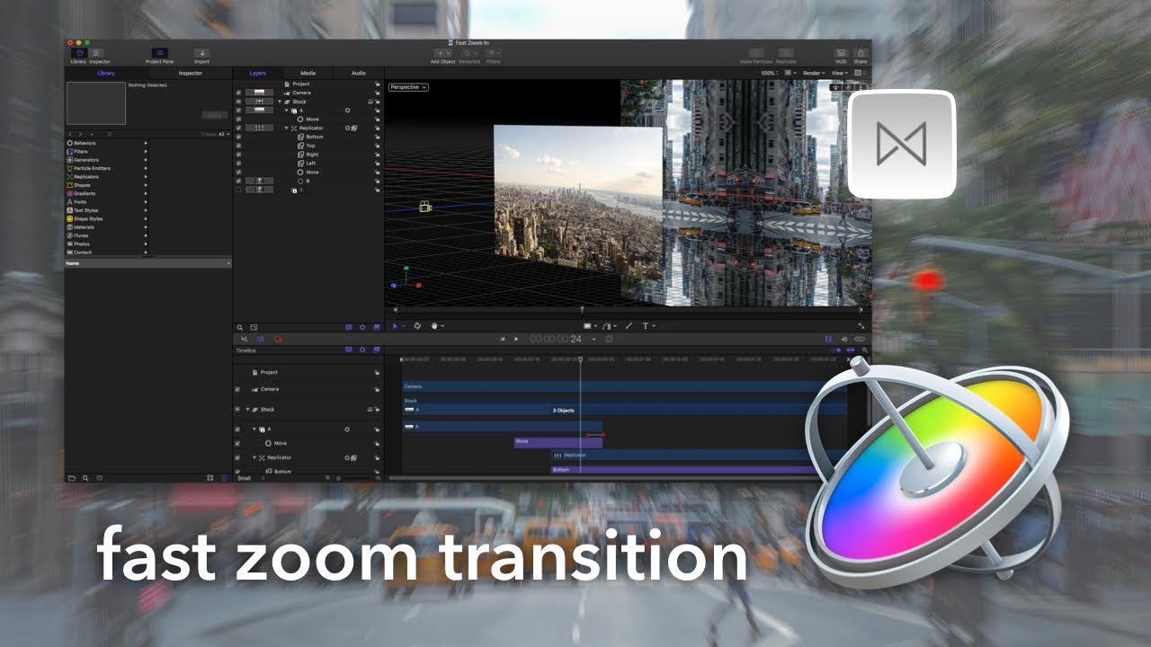 How to Create a Fast Zoom Transition in Motion 5!