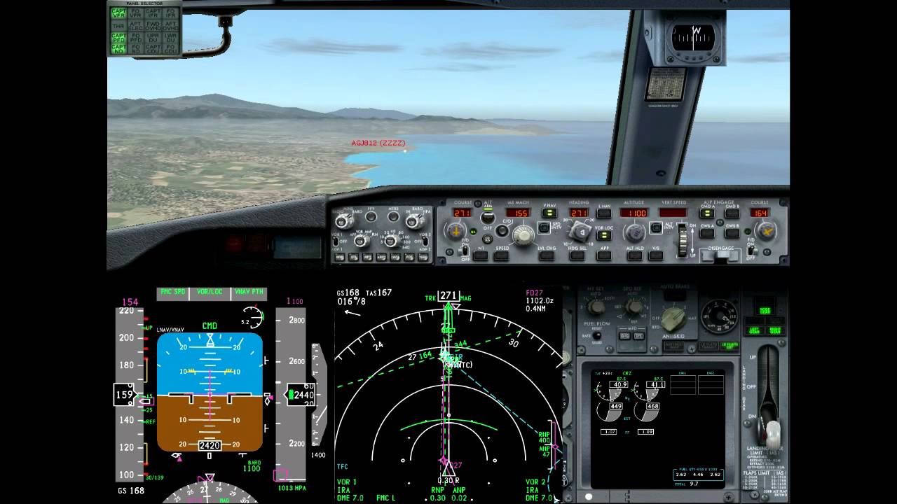 Approach to Rwy27 of LGIR