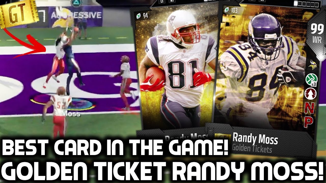 GOLDEN TICKET RANDY MOSS! BEST CARD IN THE GAME! Madden 18 Ultimate Team