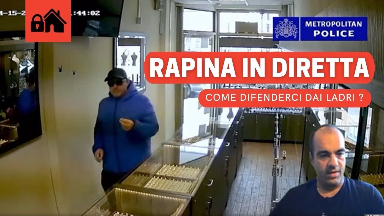 rapina mano armata . ladri rubano gioielli e orologi
