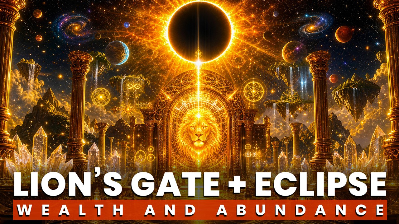 Solar Eclipse & Lion's Gate Portal: Meditation Music to Manifest Massive Wealth & Abundance
