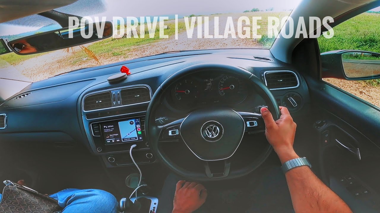 POV | Driving along village roads | Volkswagen Polo