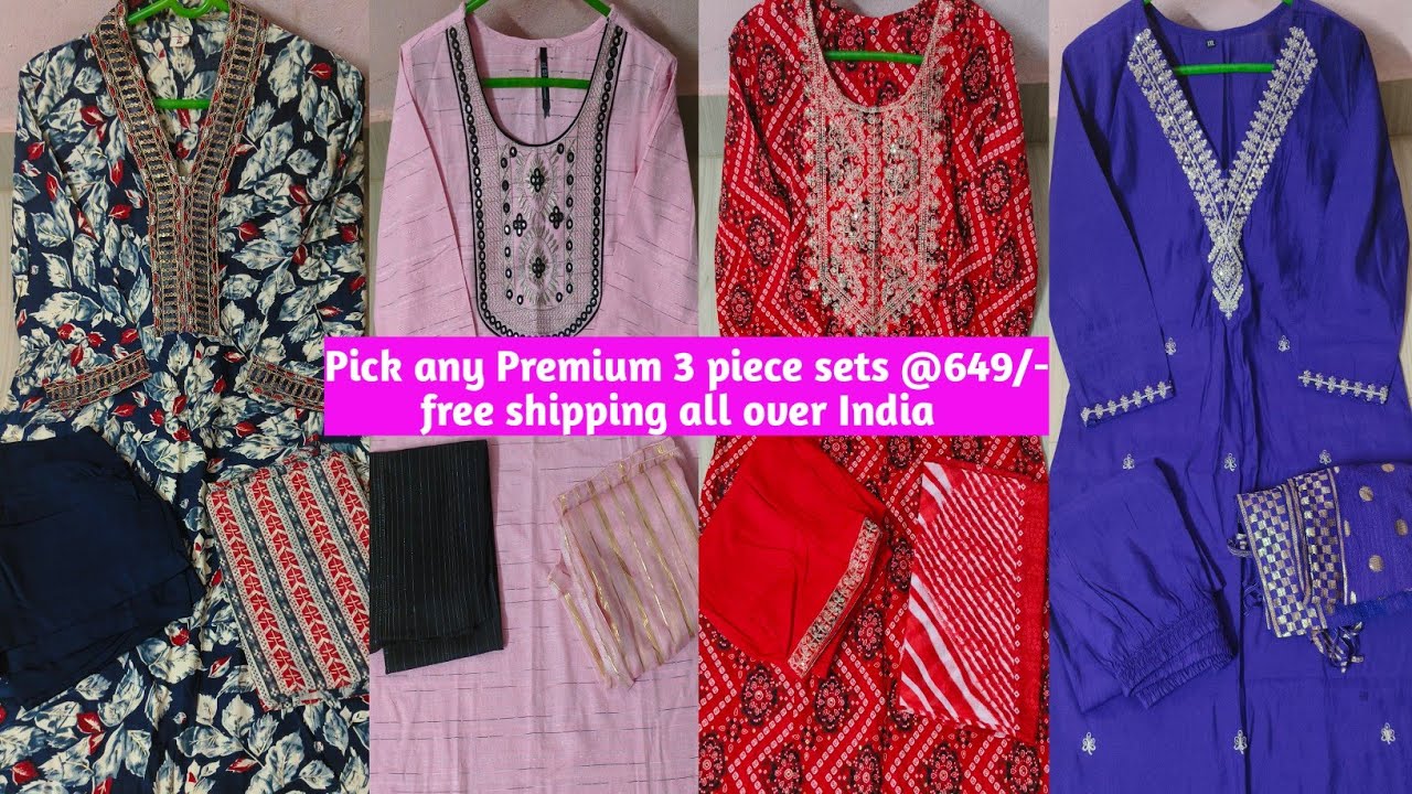 649/- free shipping #Clearance sale 3 Piece sets #9440495020 #onlineshopping #subscribe #trending 