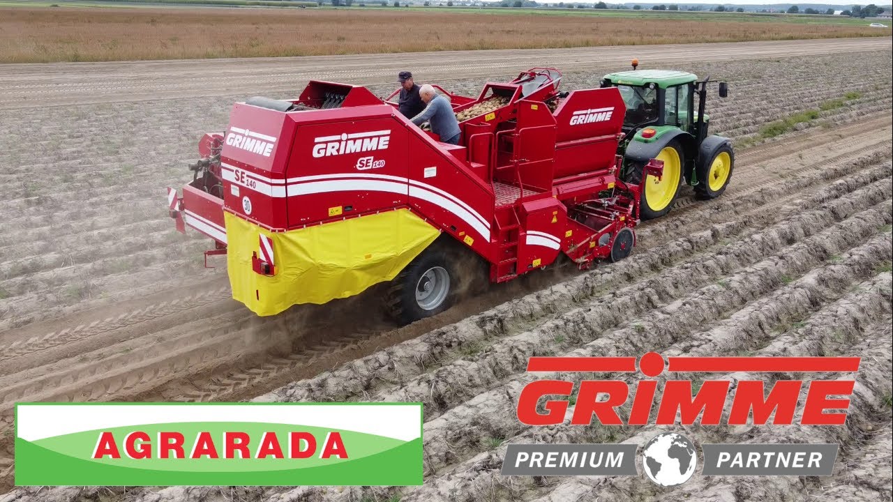 Zbi&oacute;r ziemniak&oacute;w 1-rzędowym kombajnem GRIMME SE140. 1-row Potato Harvester GRIMME SE140