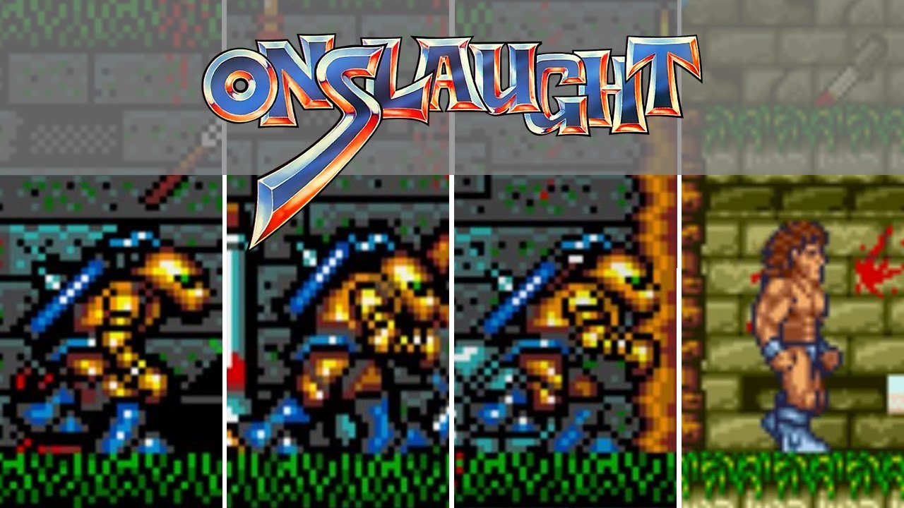 Onslaught -Versions Comparison- #111 #retrogaming #amiga #atarist #msdos #genesis