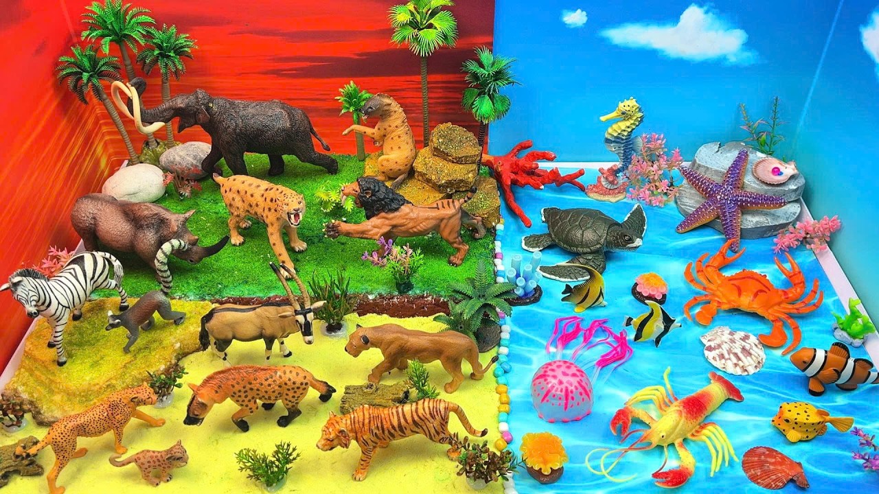 🌈 Откройте для себя два мира: дикие джунгли и глубокий океан! 🐯🌊