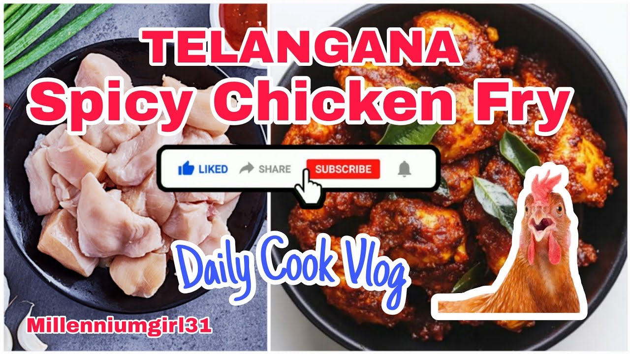 Authentic Telangana Chicken Fry Recipe | Village Style| @millenniumgirl31 #cooking #village #chicken