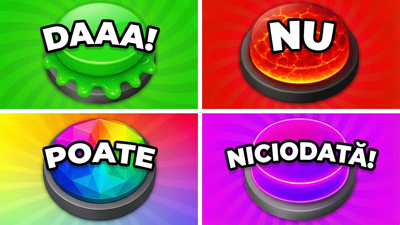 Alege Un Buton 🟢🔴🟡🟣 DA sau NU sau POATE sau NICIODATĂ!