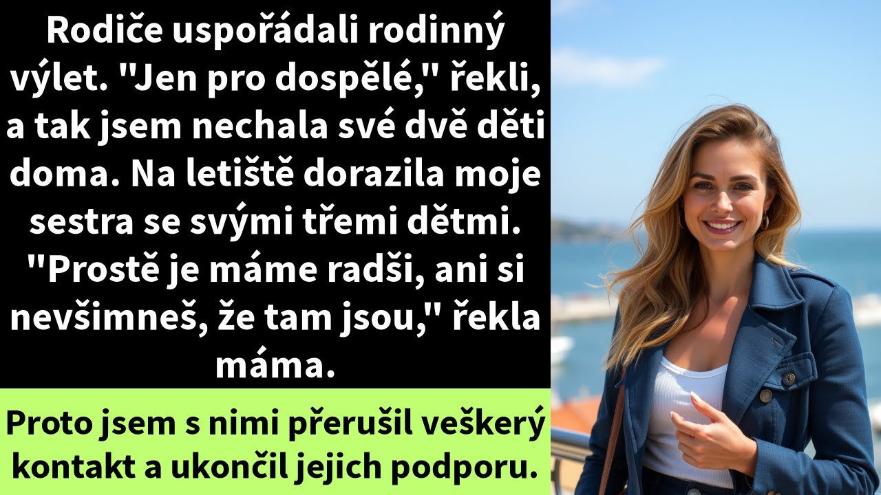 Rodiče uspořádali rodinný výlet. 