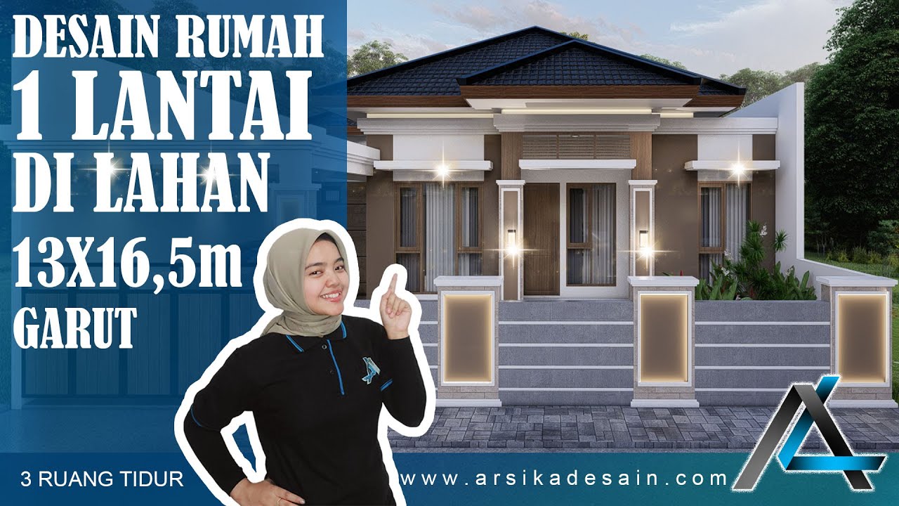 DESAIN RUMAH 13 X 16,5 METER I GARUT - RUMAH TROPIS MINIMALIS #arsitekjakarta  #arsikajakarta