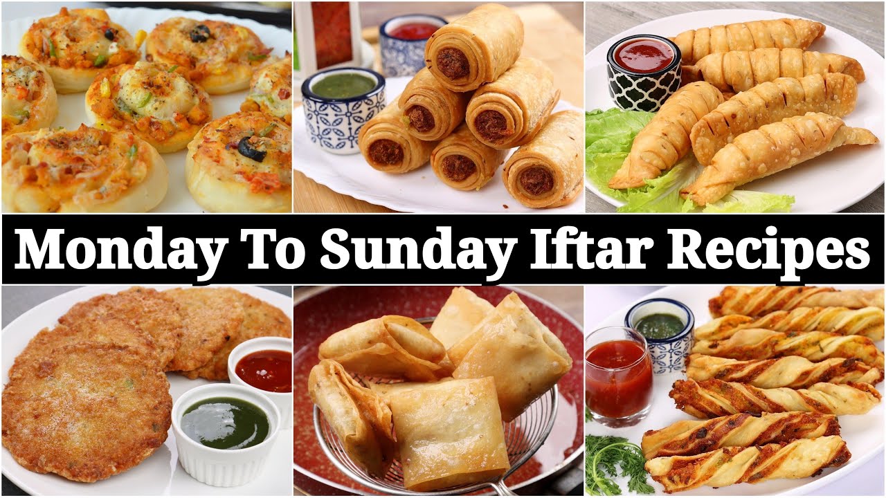MONDAY TO SUNDAY IFTAR SNACKS by (YES I CAN COOK)