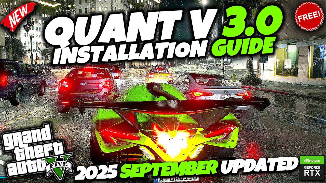 How To Install QuantV 3.0 Graphics Mod In GTA 5 || September 2025 Updated || Quant V Mod for Free!!😍