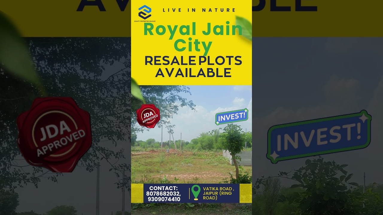 👉 Best Plot Investment in Jaipur | Royal Jain City Vatika Road | 100% Secure JDA Approved 
