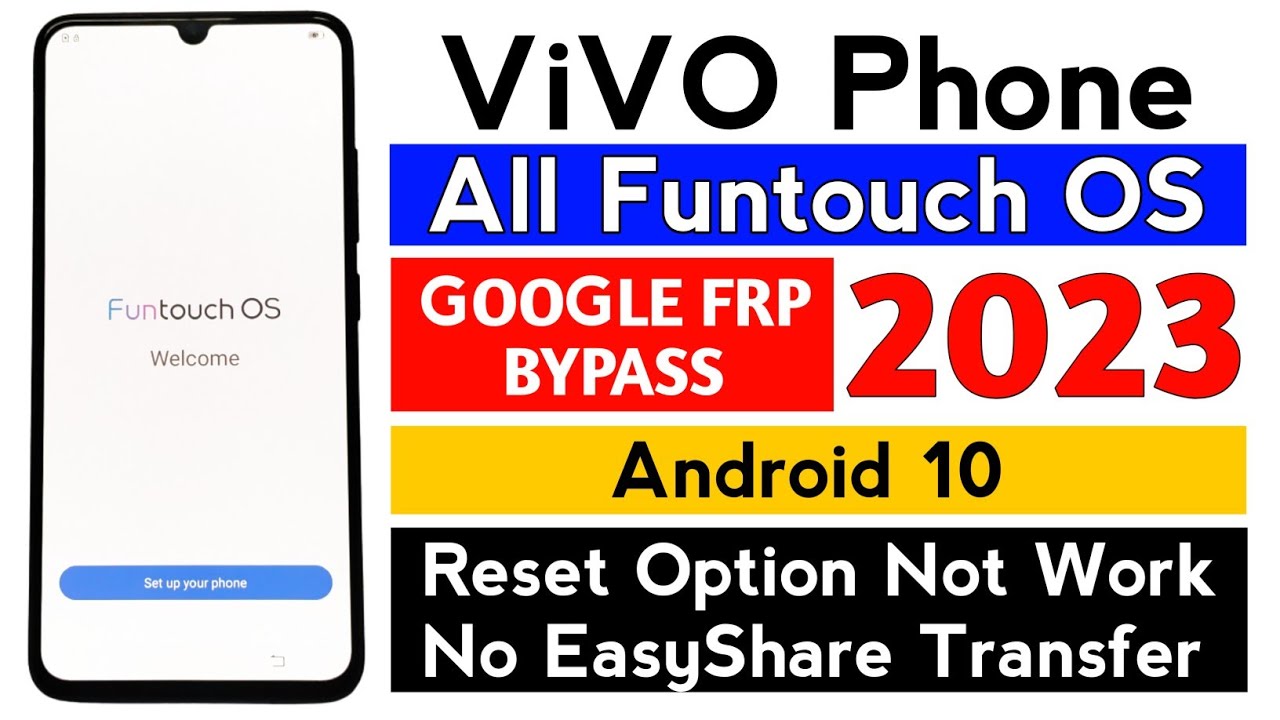 All Vivo funtouch OS Android 10 frp bypass without pc 2023 Latest Security Update.