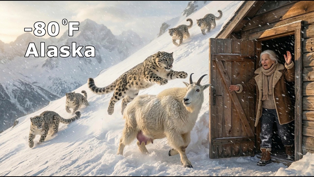 She Saved Pregnant Goat & Kid from Snow Leopards at Her Door in  -80°F Alaska