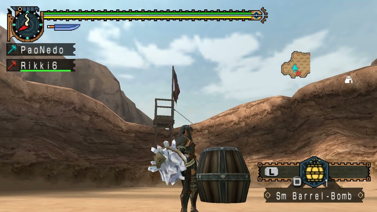 【MHP2G】集団訓練 ティガレックス2頭【鎚×鎚】3:20