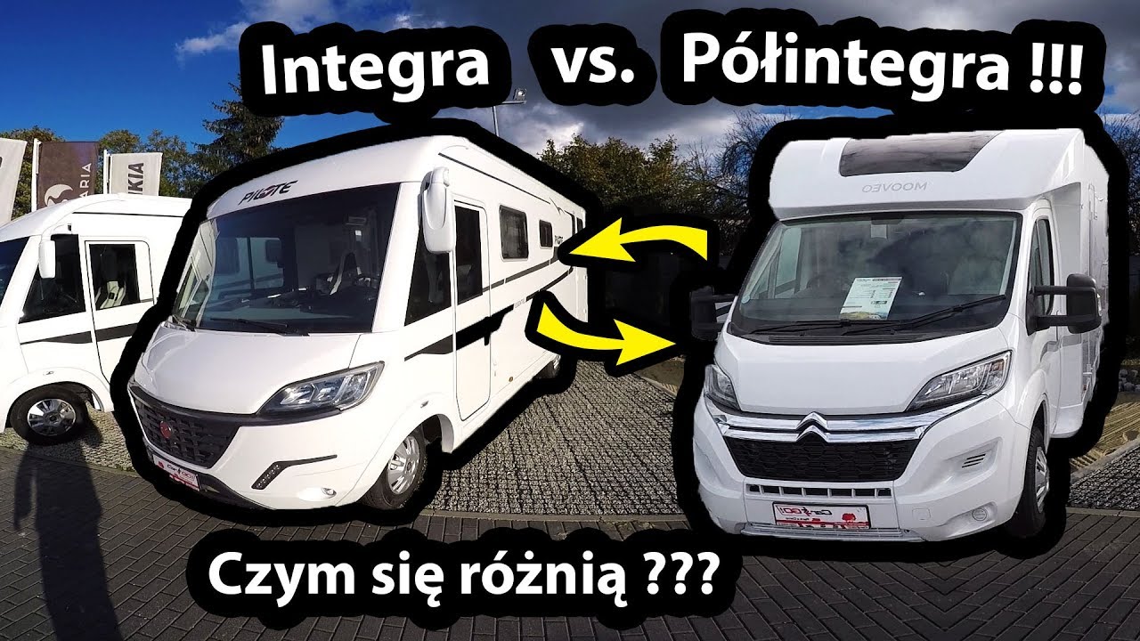 Kamper Intega i Półintegra - Czym się różnią? + Przyczepa kempingowa Sprite oraz Kamper Frankia