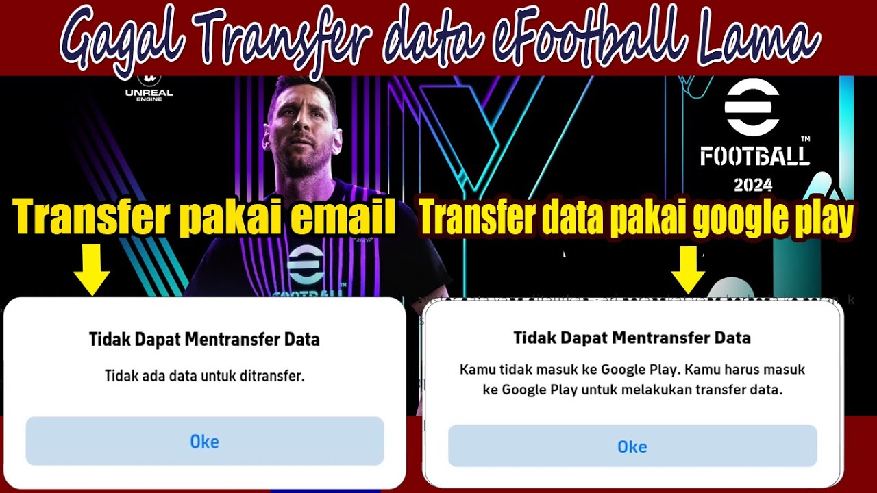 Tidak ada data untuk ditransfer efootball 2024 PES 2024