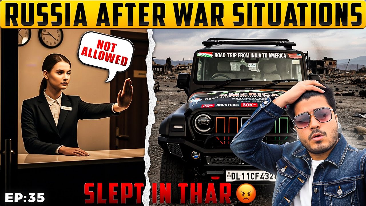 Russia 🇷🇺 War की वजह से Thar में ही सोगए 😡| Road To America 🇺🇸| Ep:34 | नमस्ते America 🇺🇸