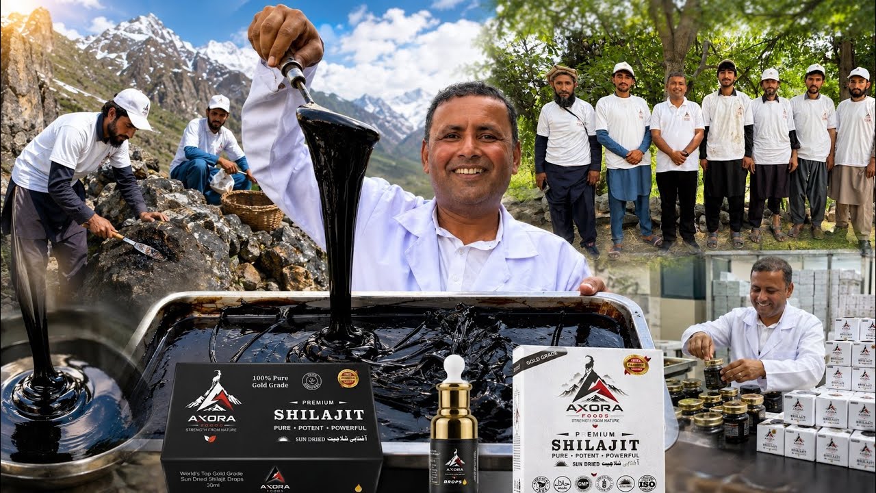 Aftabi Shilajit Full Making Process | Gilgit Baltistan Skardu Ke Barfile Pahado Wali Black Gold