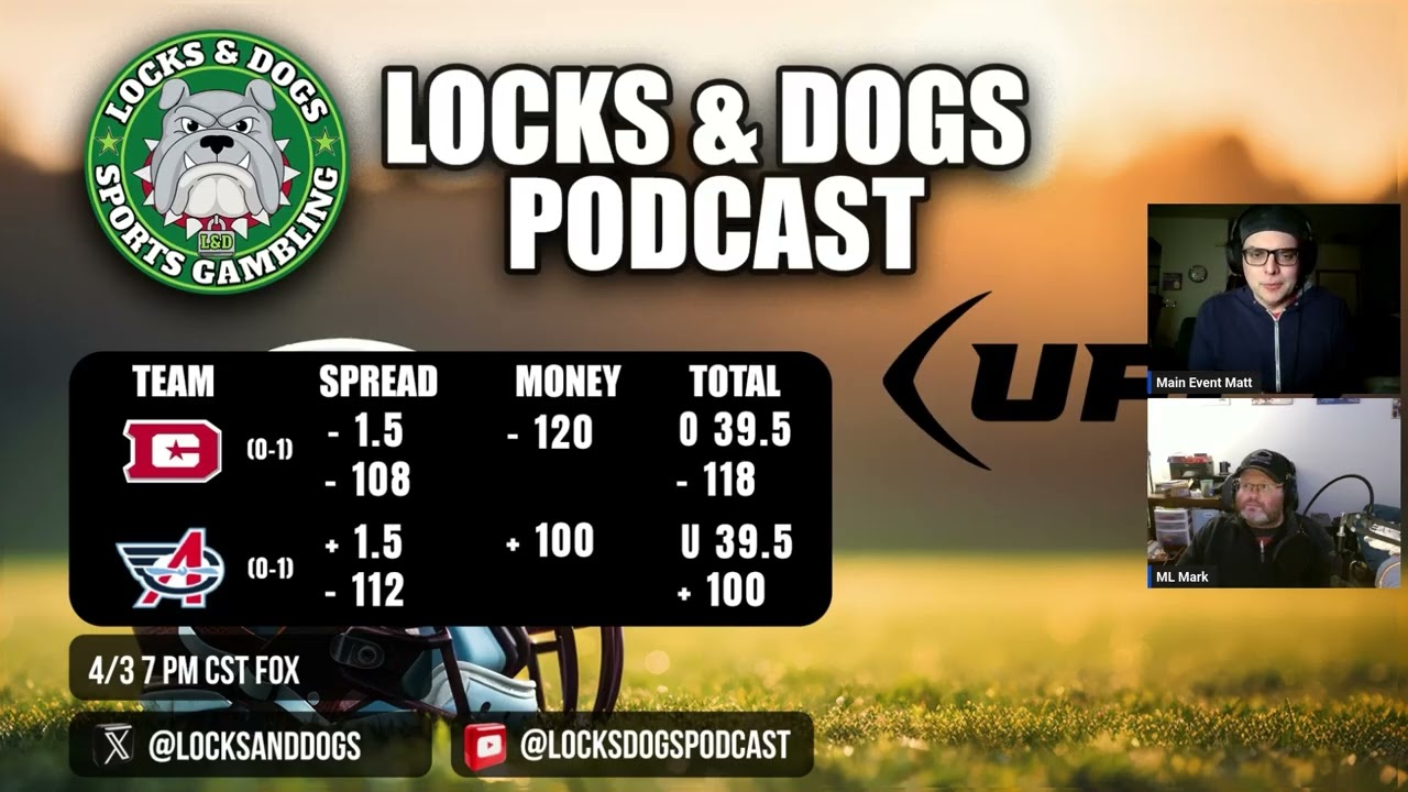DC Defenders at Columbus Aviators Picks | UFL Week 2 2026 | Locks & Dogs Podcast