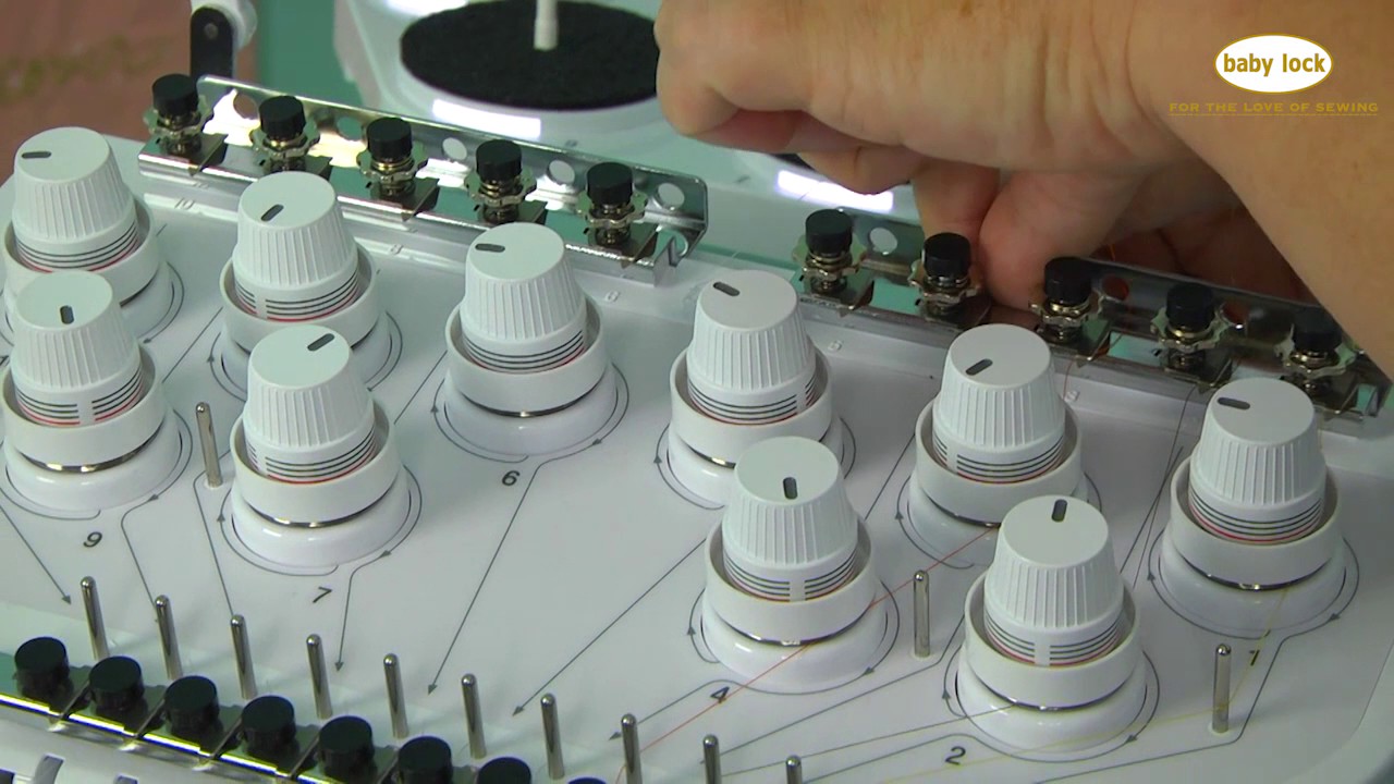 How to Thread the Baby Lock Valiant Multi-Needle Embroidery Machine