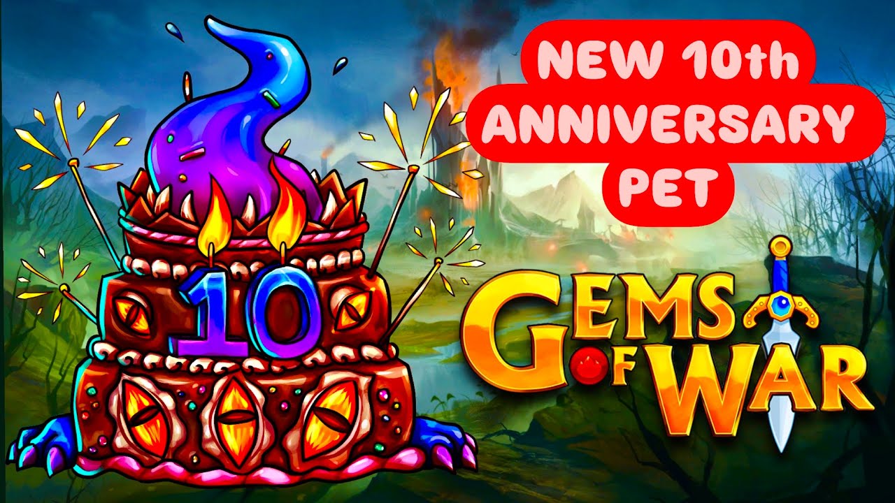 Crisp Purpose Gems of War Red Tower Of Doom Teams and 10th Anniversary Pet!