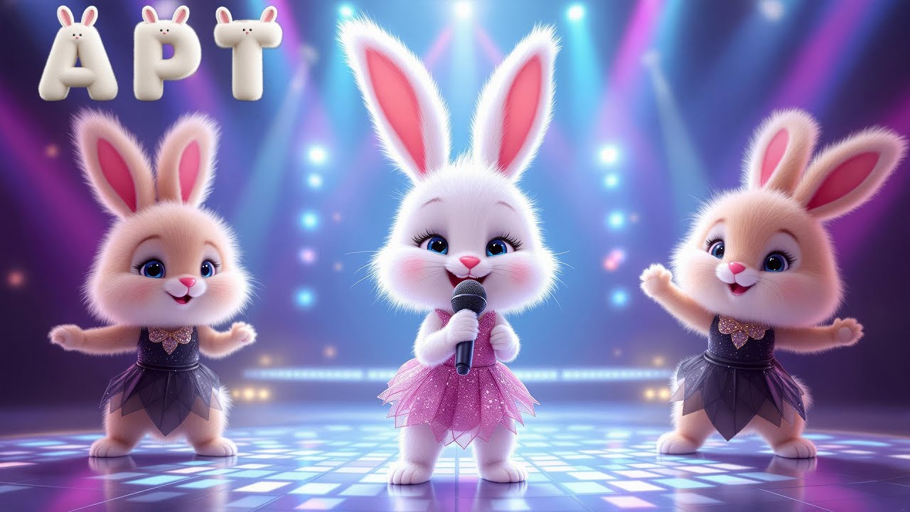 APT. BUNNY (Official Music Video) ROS&Eacute; & Bruno Mars #kidssongs #apt #AnimalMusicStars #cover