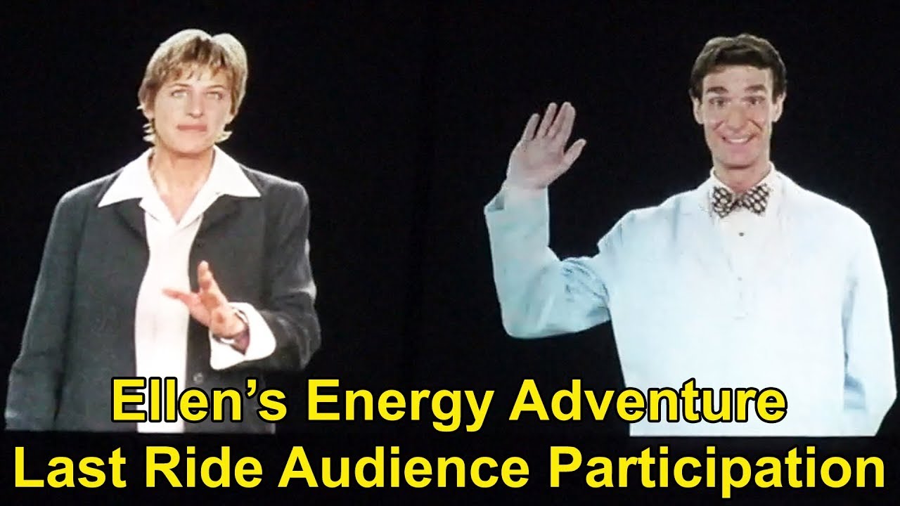 Ellen's Energy Adventure FINAL RIDE Opening Film with Lively Crowd Participation, Epcot 8/13/17