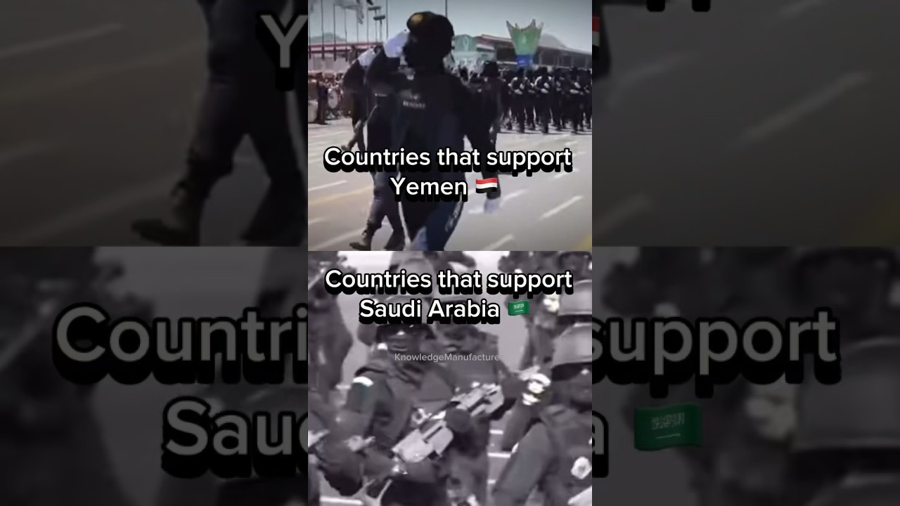 Countries that support Yemen vs countries that support Saudi Arabia #shorts