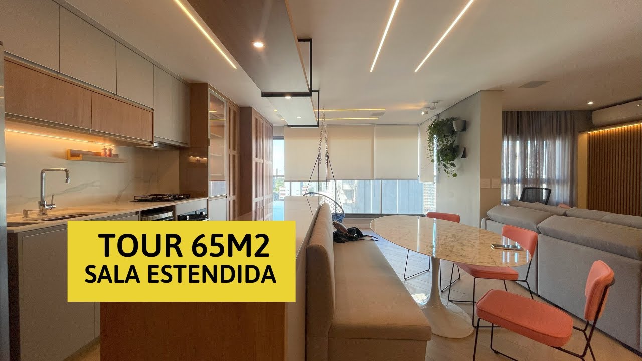 Tour AP186 de 65m2 Com Sala Estendida e Tons de Rosa