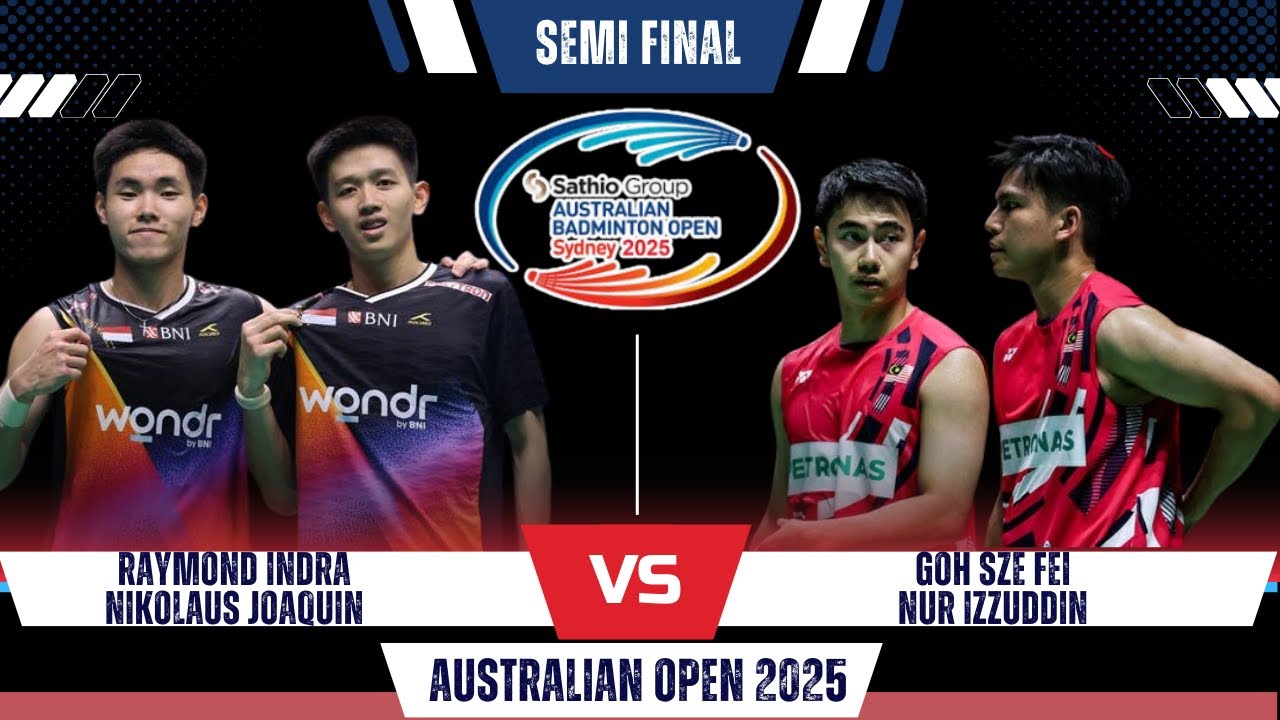 Raymond INDRA/Nikolaus JOAQUIN vs GOH Sze Fei/Nur IZZUDDIN | Australian Open Badminton 2025
