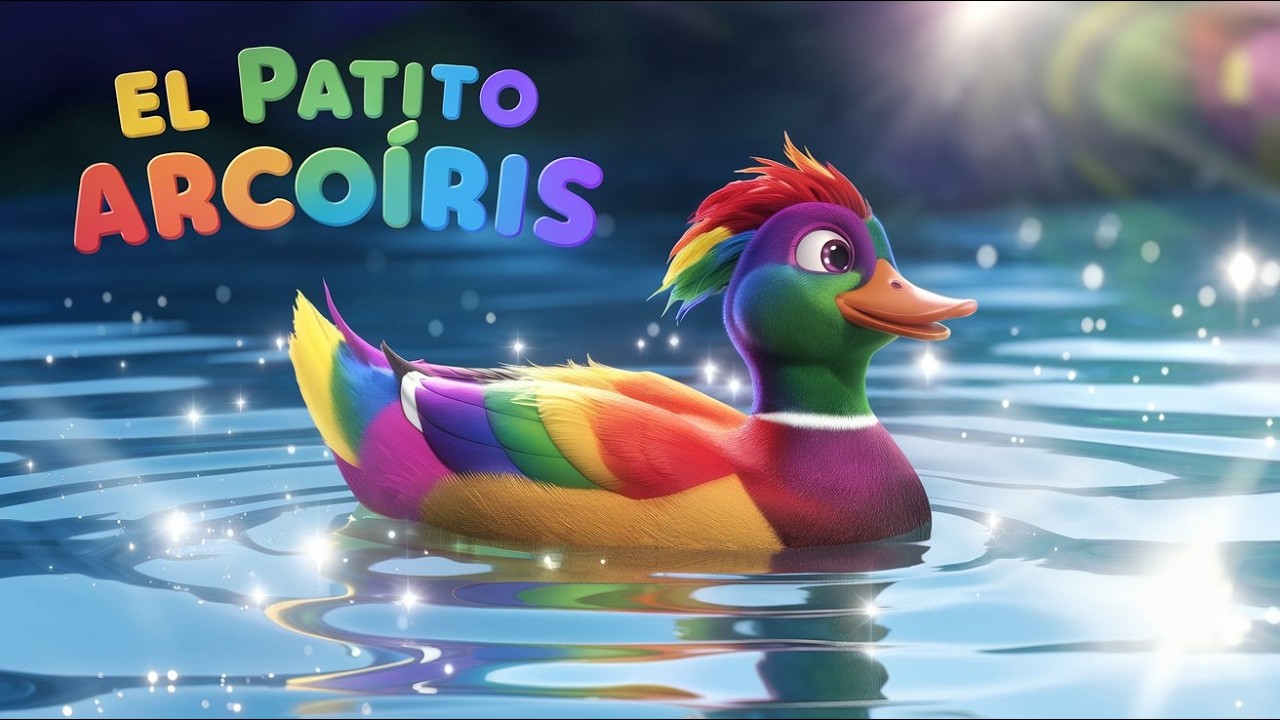 🦆EL PATITO ARCOÍRIS 🔴🔵🟢Canción infantil #familia #aprender #bebe #niños aprende sobre #animales mix6