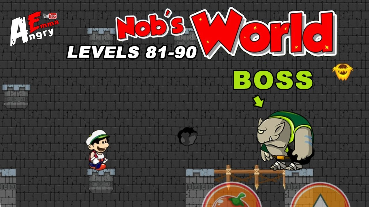 Nob's World - Levels 81-90 + BOSS / Gameplay Walkthrough (Android, iOS)