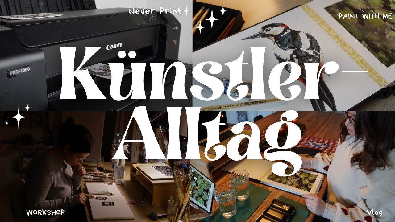 KUNST VLOG | Neuer Print, Skizzenbuch & kreative Inspiration 🎨✨