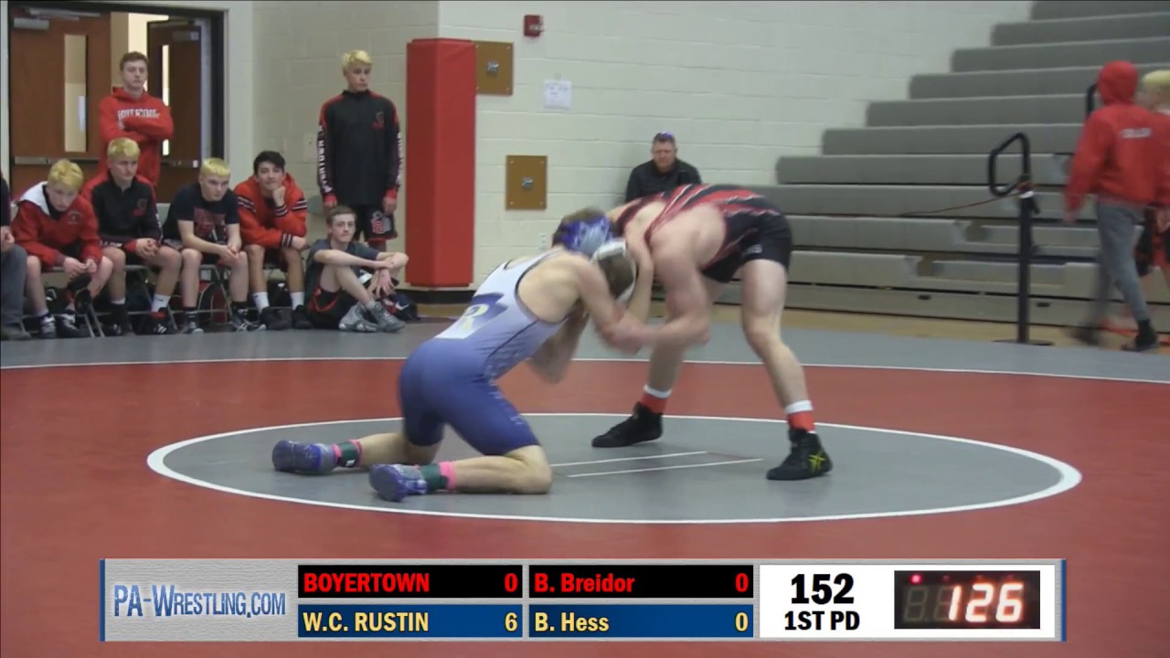 2018-02-03 Boyertown vs West Chester Rustin (D1 AAA Duals consolation semis)