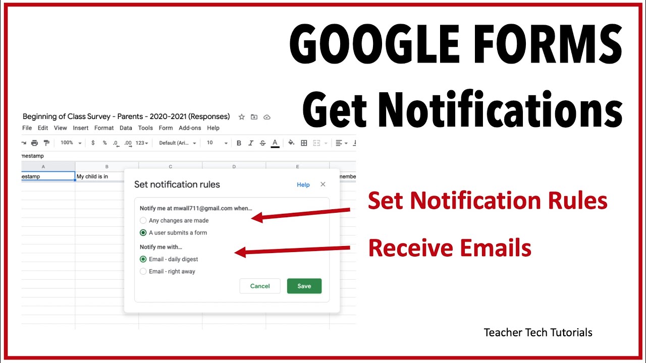 Get Email Notifications Using Google Forms