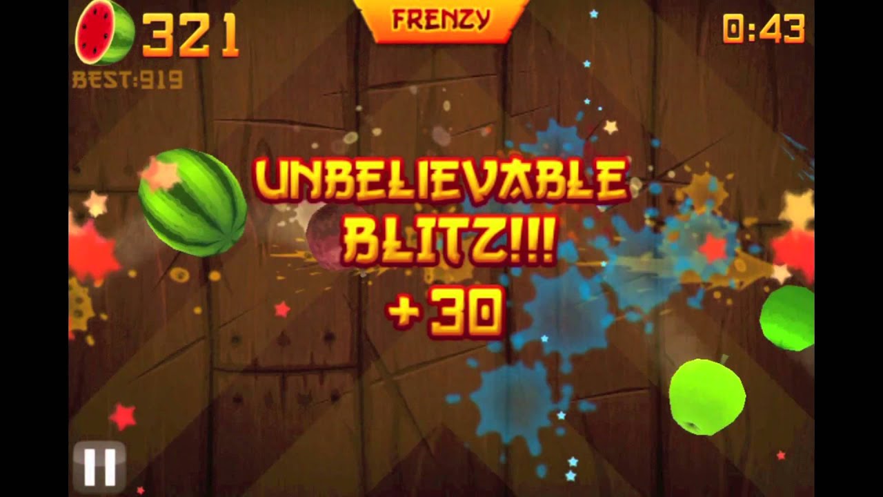 OVER 1000!!! - HIGH SCORE - Fruit Ninja ARCADE Mode - NO SLOW MOTION / NO HACKS - HD 1080p