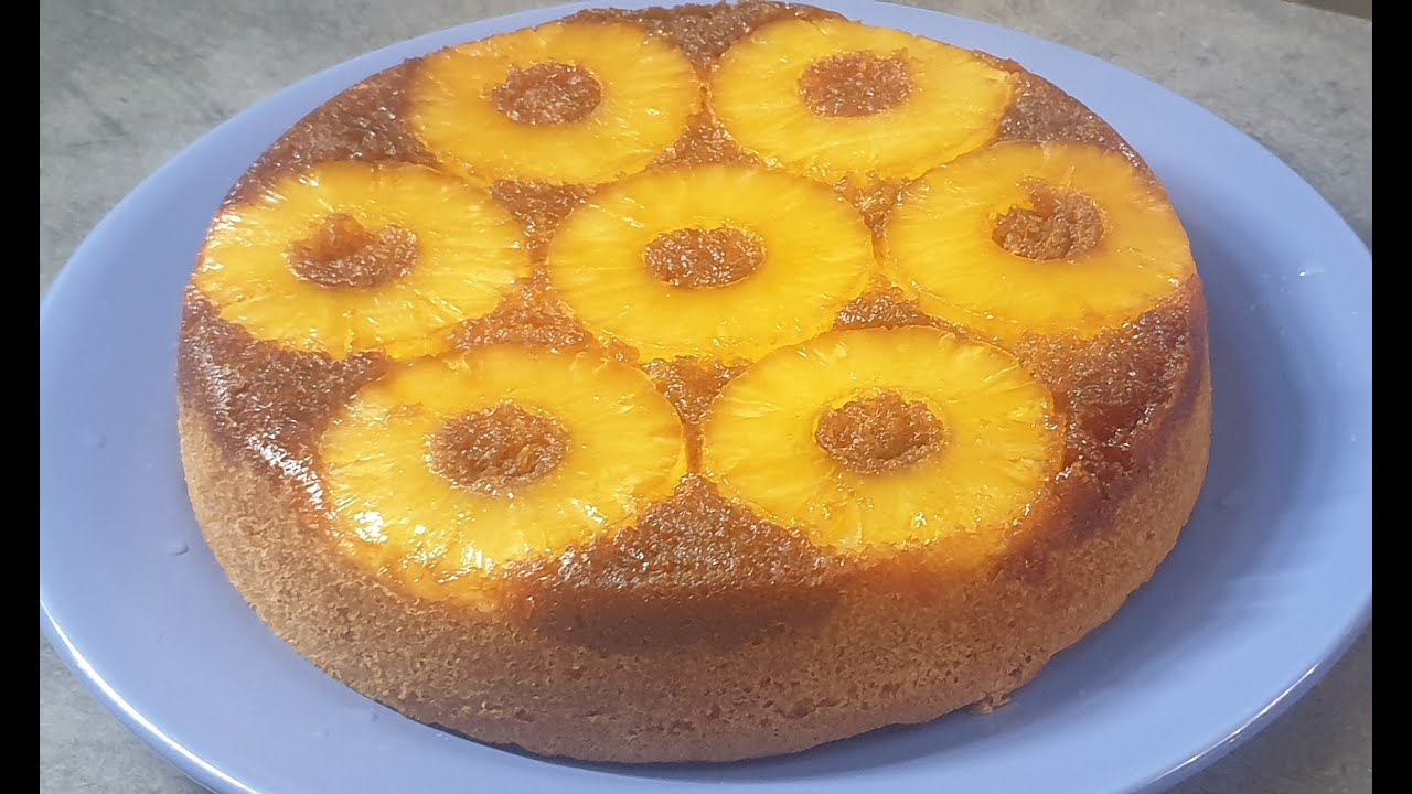 gâteau ananas avec petit touche de vanille et de rhum