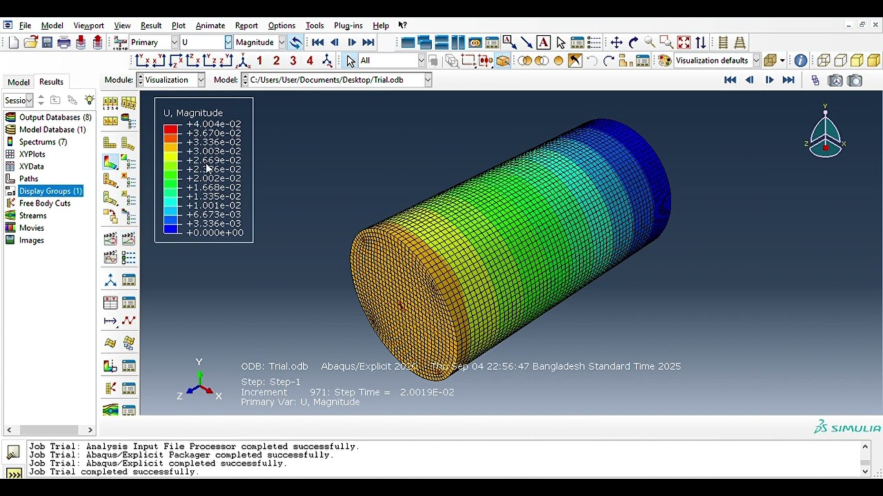 Concrete Cylinder - Abaqus CAE 2020